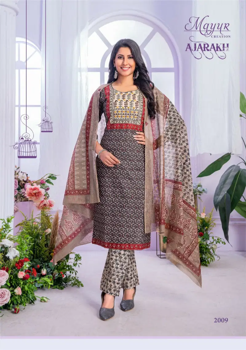 Ajarakh Vol 2 By Mayur Cotton Printed Kurti With Bottom Dupatta Wholesale Clothing Suppliers In India
